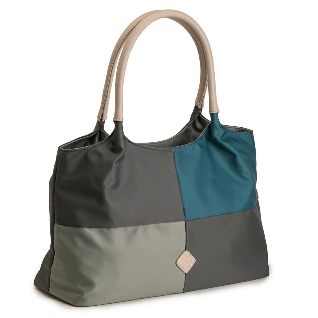 

Tote bag for for synthetic shoulder [Pragma] women, handbag, adults, elegant, nylon, lightweight, leather, bag... (Blue) синий