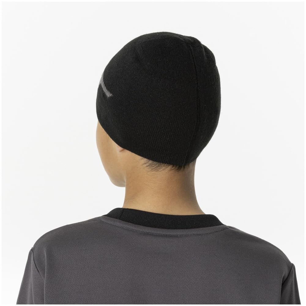 Mizuno Breath Thermo Training Wear Knit Cold for Adults Model Black Cap, Protection, Moisture-Wicking, Heat-Retaining, (Head Circumference 55-60cm),