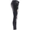 2024 Summer Jeans High Elastic 9/4 Split Hole Women's Tight and Hip Lifting Fashion Denim