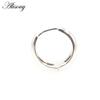 Alisouy 2pcs Copper Alloy Cute Curve Polishing Small Circle Round Hoop Earrings For Women Men Ear Cuff Brincos Hinged Jewelry