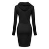 Women Casual Dress Long Sleeve Hooded Jumper Pockets Sweater Tops