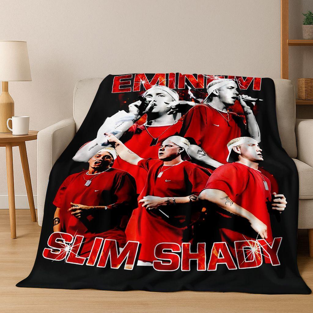 Tupac 2pac Rapper Eminem Hip Hop Rap God Art Flannel Blanket,Cozy Soft Throw Blanket for Home Bedroom Bed Sofa Cover Kids Gift