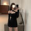Autumn/Winter 2025 One-Shoulder Slim-Fit Dress for Women: Chic & Alluring Style