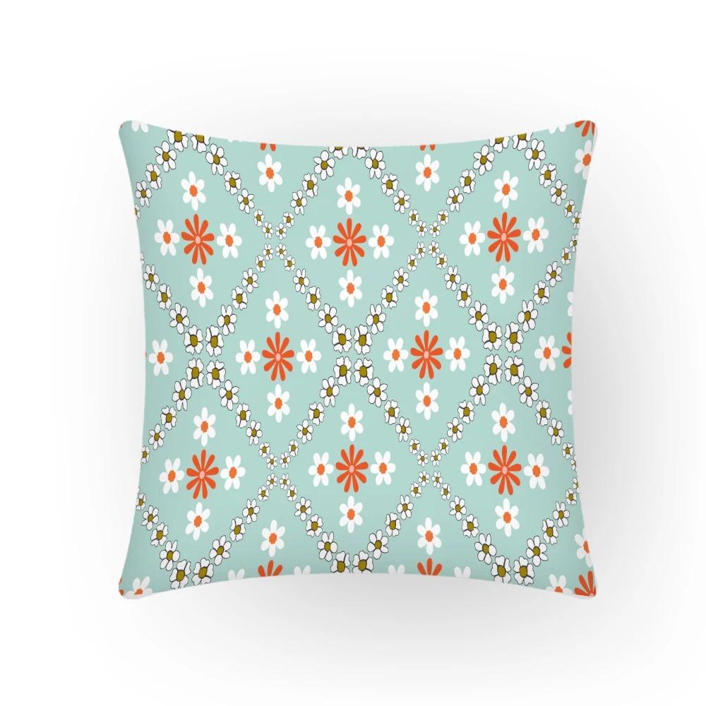 

Просто подушка для автомобиля, дивана, офиса, роскошное украшение интерьера, наволочка, узор из цветов и листьев растений 30x30cm