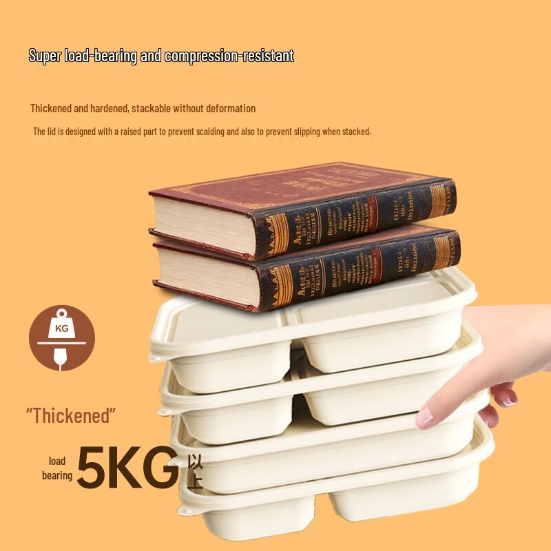 Biologisch abbaubare Einweg-Lunchbox mit 6 Fächern aus Maisstärke