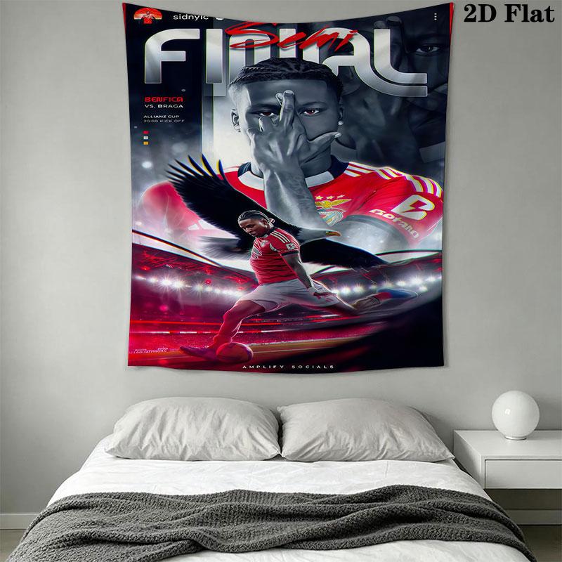 S.L. Benfica Wall Hanging Printed Fabric Blanket Decorative Tapestries for Bedroom Living Room Home Decor
