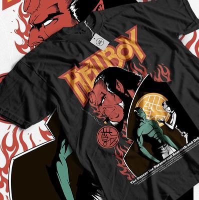 HELLBOY Tričko David Harbour Avengers Dark Horse Comics Tričko - Černé Unisex Tričko