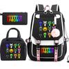 Large Capacity Schoolbag with Shoulder Strap; Student Three-piece Pencil Case Set