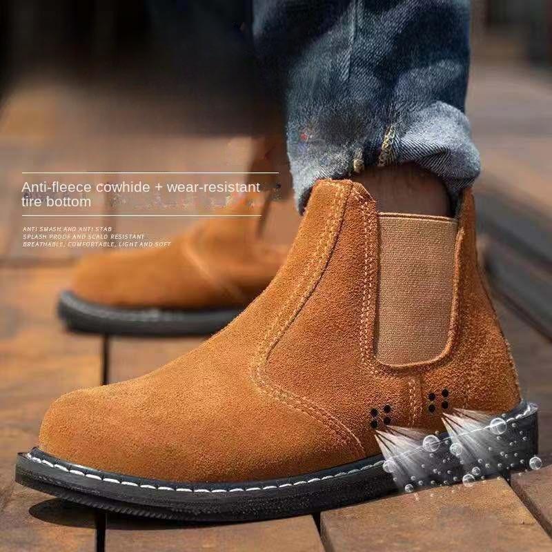 Labor Insurance Shoes Are Resistant To High Temperature, Smash-proof and Puncture-proof, Lathe Worker, High-top Men's Old Insurance Shoes