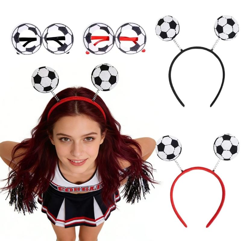 Plastové Sportovní Tématické Fotbalové Plastové Elastické Vlasové Doplňky Unisex Brýle/Pokrývka Hlavy pro Kostýmové Párty