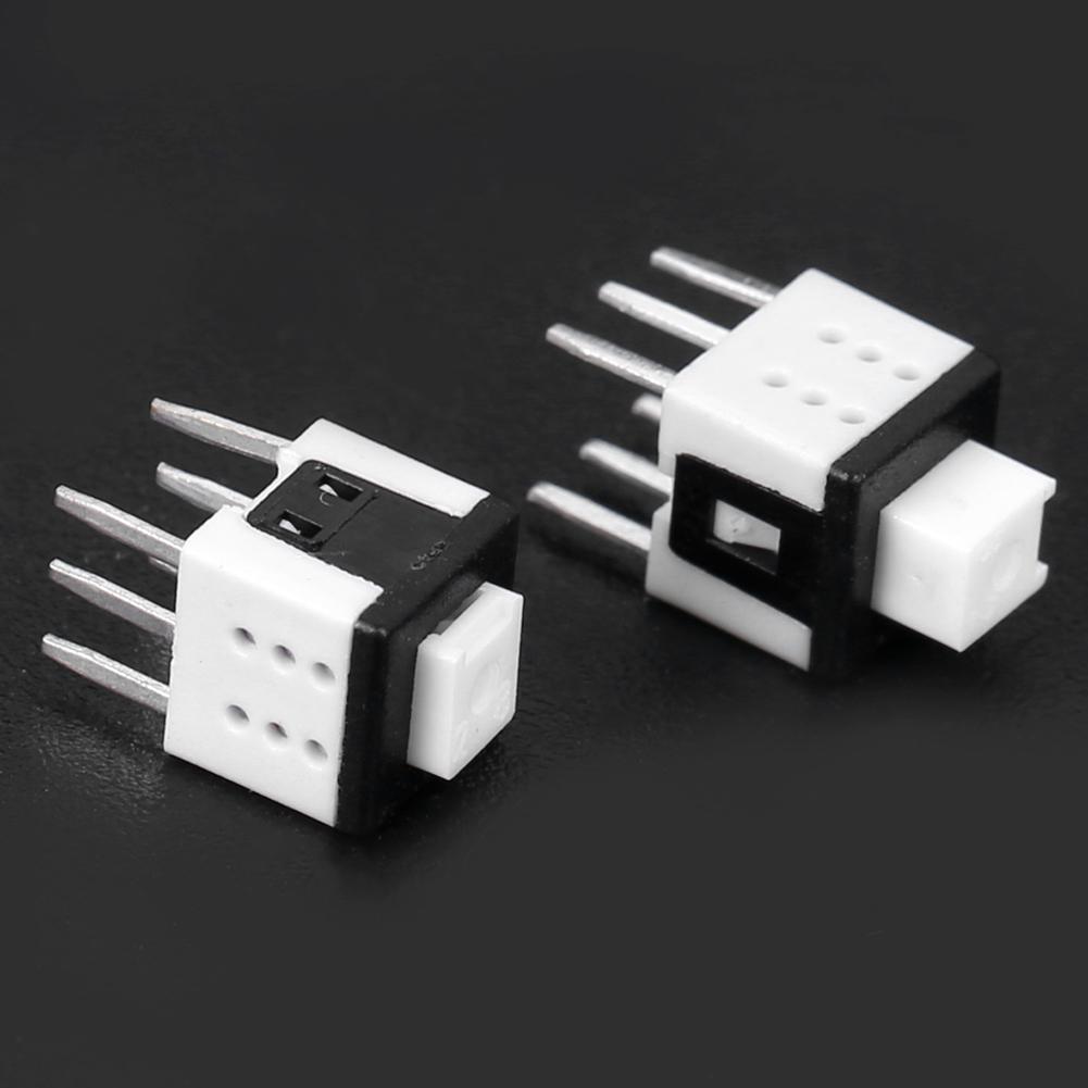 100Pcs Latching Switch Self Locking 6 Pin Flat  Plastic Control Equipment 5.8x5.8mm