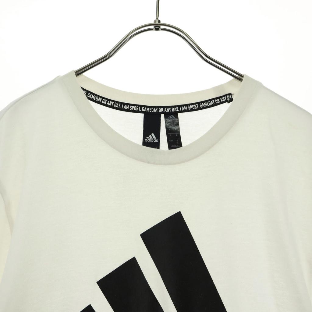 Beauty Products Adidas Logo Print Short Sleeve T-shirt L White Women Used