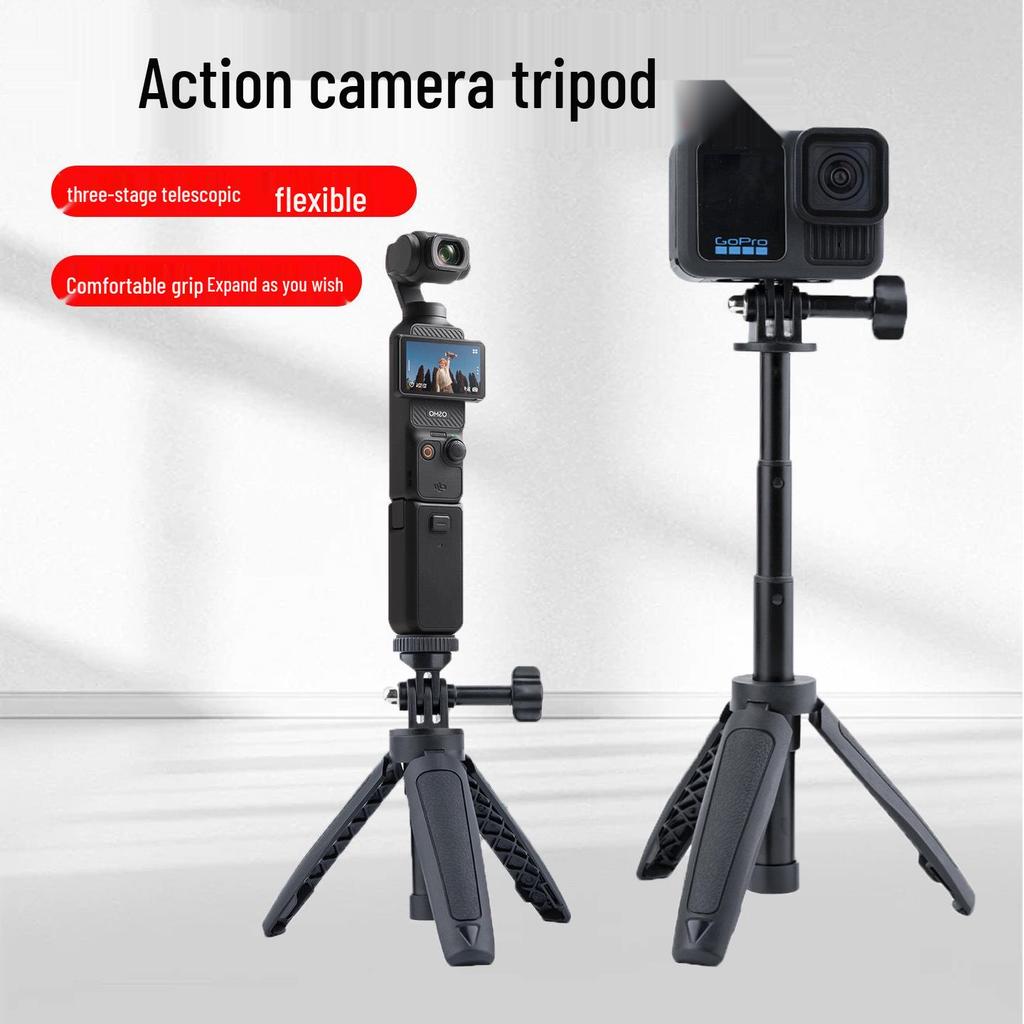 GoPro Action Camera Mini Tripod & DJI Action5 Portable Desktop Selfie Stick Stand