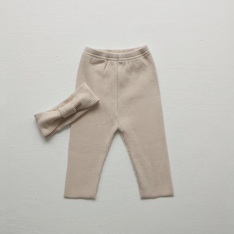 Autumn Ribbed Cotton Leggings for Babies and Kids - Multicolor Pajama Pants