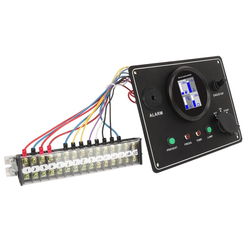 Boat Engine Instrument Panel High Accuracy LED Digital Display Boat Dash Instrument Panel for Yacht Ship Speedboat 9 to