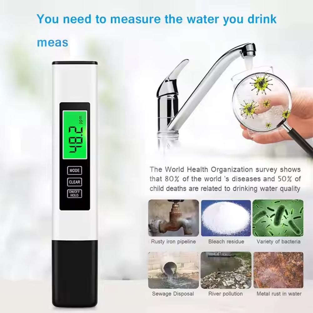 4-in-1 Digital Water Tester TDS Meter EC Meter & Temperature Meter for Drinking Water Hydroponics Aquariums Pools