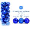 24Pcs 3/5CM Christmas Balls Plastic Hang Pendant Christmas Tree Ornaments Reusable Shatterproof Xmas Tree Baubles Holiday Decor