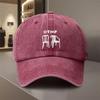 Adjustable Denim Baseball Cap Lightweight Printed Craft Hat Visor