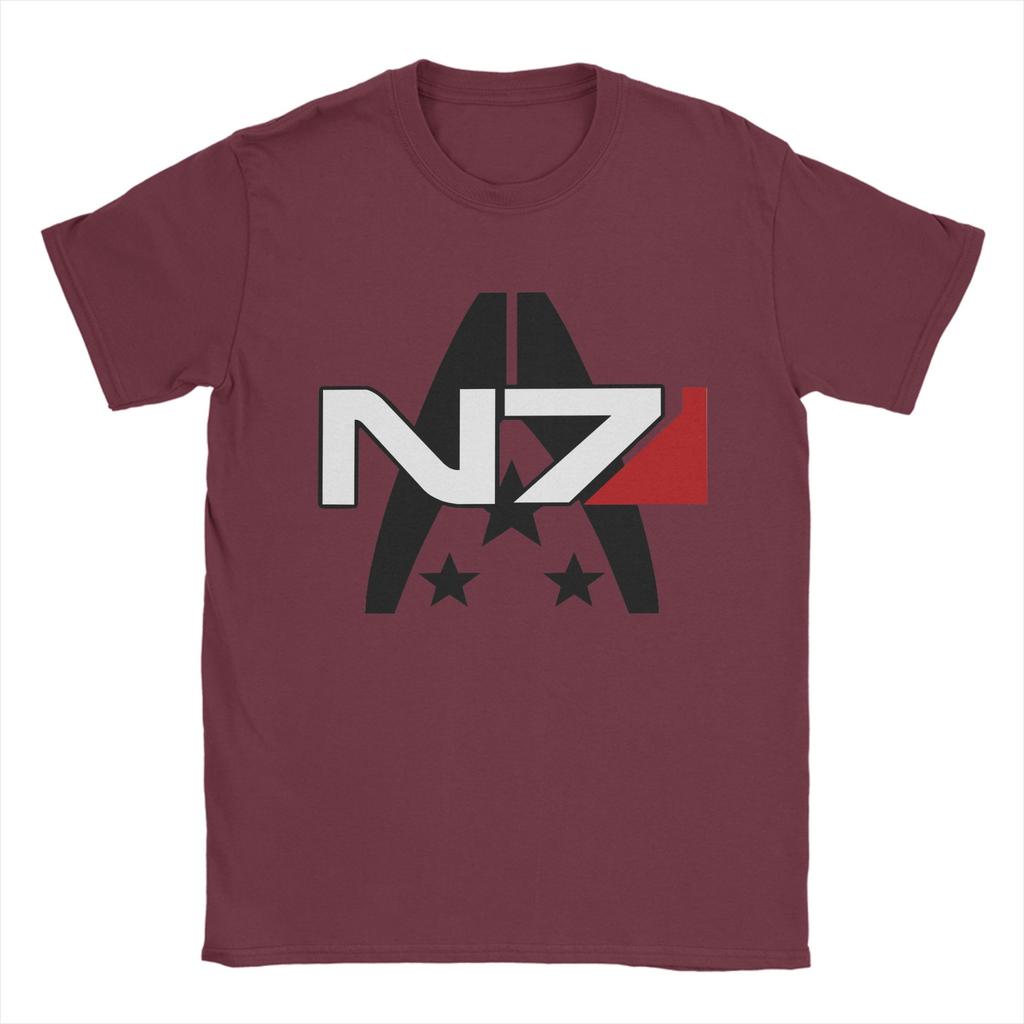 Mass Effect N7 Cotton T Shirt For Man Summer Vintage TShirts Leisure Tees Plus Size Dropshipping Tops