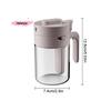 2-in-1 Glass Seasoning Jar with Spoon Separator Household Kitchen Moisture-Proof Spice Bottle Salt Container for Pantry Organiza
