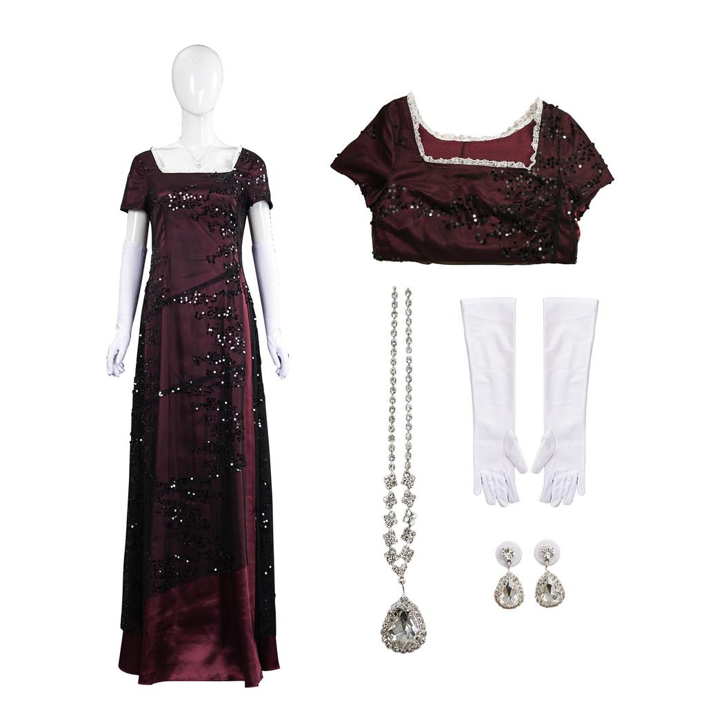 Titanic Rose Cosplay Suit, Classic Movie Character Stage Performance Costume