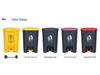 Large Outdoor Commercial Plastic Pedal Trash Can with Lid for Kitchen and Home