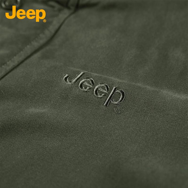 Jeep Men's Retro Stand-Collar Casual Jacket