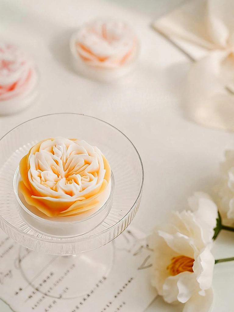 Austin Rose Shaped Scented Candle, Romantic Home Decor, Valentine's Day Decor & Gift, Perfect Gifts for Women, Wedding Favor