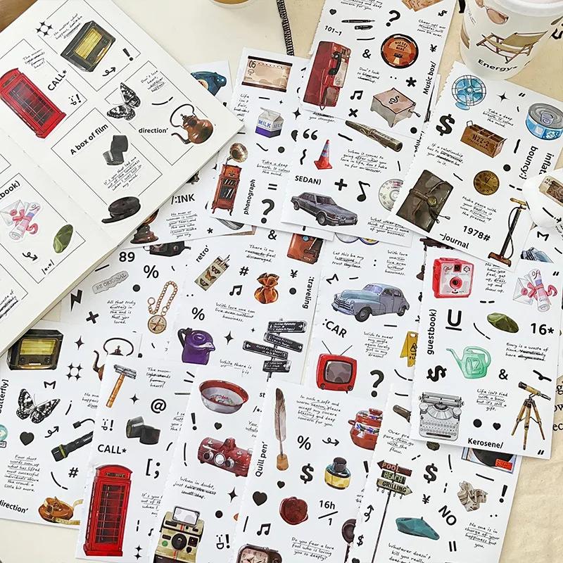 20 Pages Stickers Book DIY Scrapbooking Supplies Collage Junk Journal Cute Materials Decor Sticker Stationery