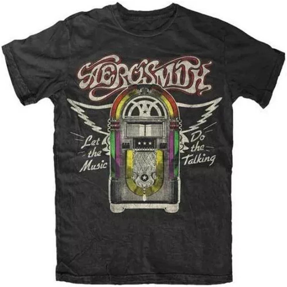 Aerosmith Band Let The Music Do The Talking T Shirt Full Size S5XL Unisex T-Shirt Graphic Tee XL