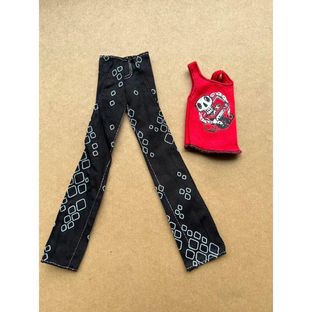 1/6 Schlanke Monsterpuppe DIY Ankleideset Buntes Tanzpuppen Outfit Mantel T-Shirt Hose Rock Kreatives Spielzeugpuppen Zubehör