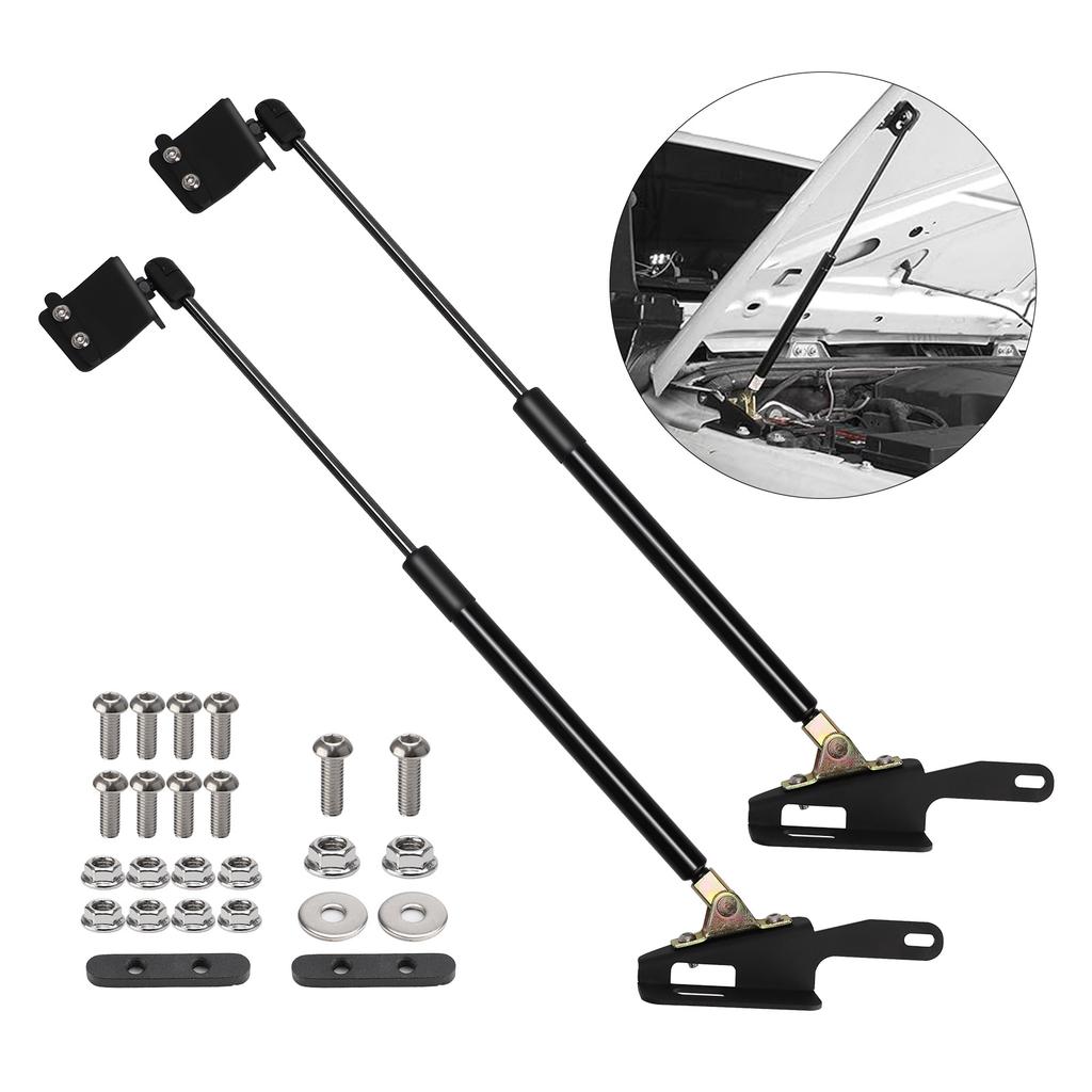 1 Pair Front Hood Lift Support Kit Struts Bar Rods Assist Kit For Jeep Wrangler JK Models 2011-2018 Gas Spring Bracket