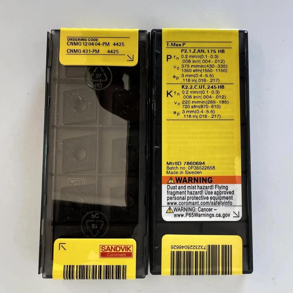 Original Sandvik / CNMG120404-PM 4425  / CNC Lathe Carbide Blade 10 PCS