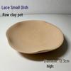 Hand-Painted Patterned Small Unfired White Clay Dipping Sauce Dish