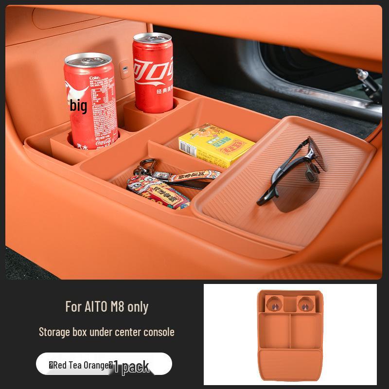 

AITO M8 Center Console Storage Box with Lid - Silicone Interior Organizer Accessory AITO M8 Special