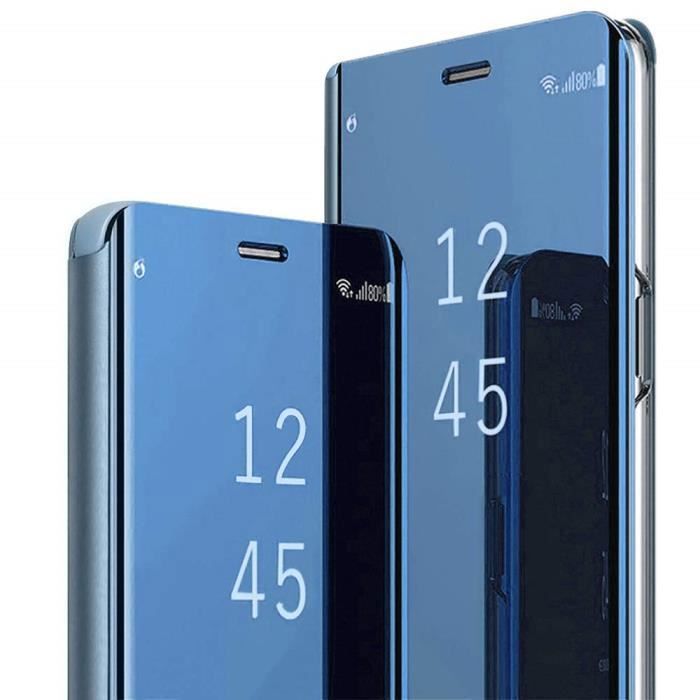 Coque pour Samsung Galaxy S9 - Phonillico® - Miroir - Protection optimale - Souple - Bleu
