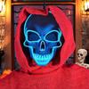 Horror LED Luminous Skeleton Mask Neon Face Mask for Halloween Party Supplies Glowing Skull Mask Carnival Festival Costume
