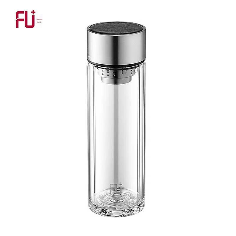 FUGUANG FU+ 380ml Double-Layer Glass Tea Infuser Bottle
