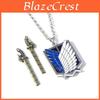 Pendentif en alliage Attack On Titan avec finition plaquée pour le Cosplay et les fans d'Anime