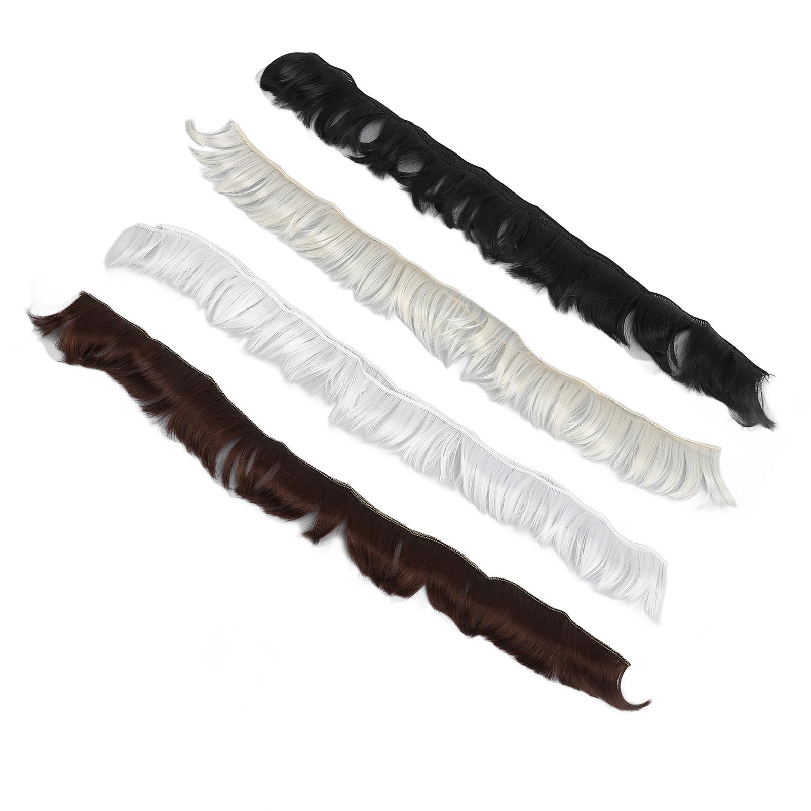 

4 шт. Кукольная челка Короткий парик Высокотемпературные Мягкие шелковые накладки для укладки хлопковой куклы