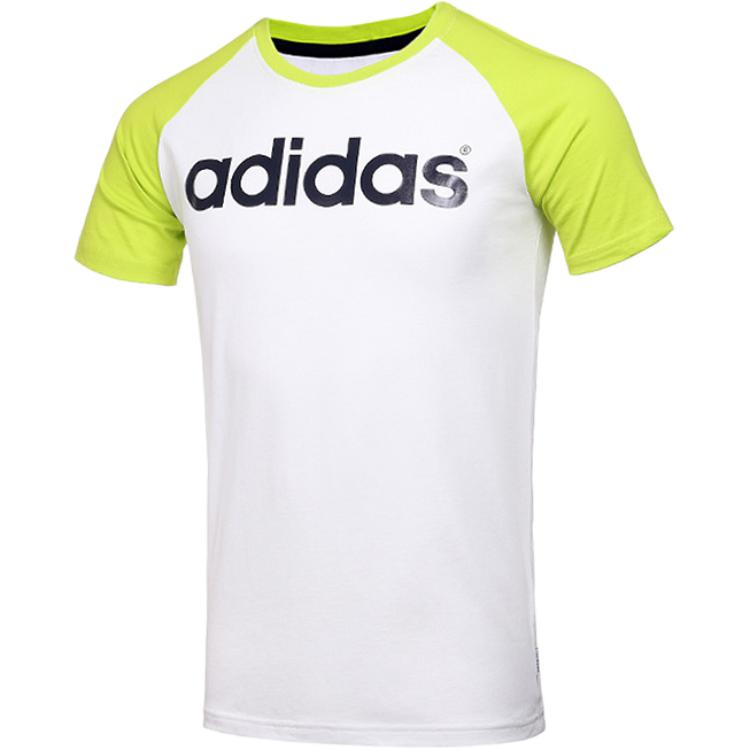 adidas Neo Casual Life Series Letter Print Round Neck Raglan Short Sleeve T-Shirt Men Tops AK0965