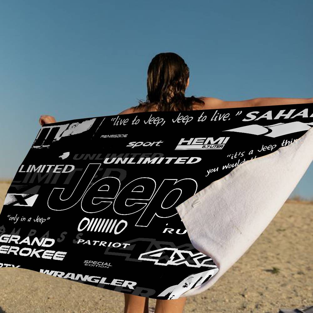 J-JEEP Microfiber Blanket Quick Drying Beach Towels Oversized Printing Super Absorbent Pool Towel Blanket