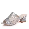 Dámské sandály Dámské letní pantofle Boty Sandály na vysokém podpatku Módní kamínkové Sandale Femme Zapatos De Mujer Tacones
