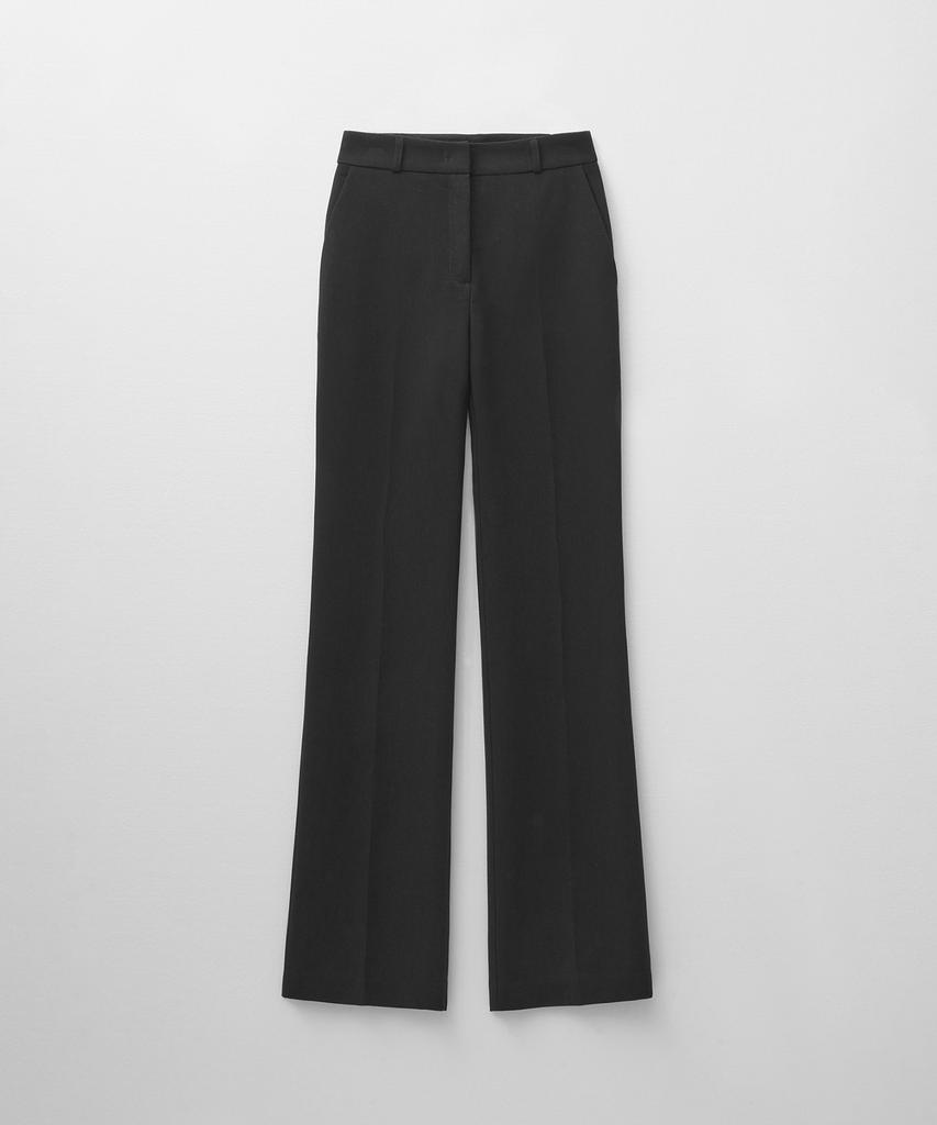 MONGDOL Semi-Bootcut Slacks Black Mdpt021Black
