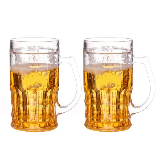 Beer Glasses 400ml Double Layer Funny Beer Cup Ornament Prank