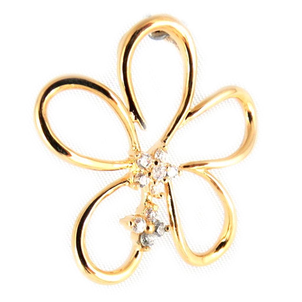 Les Trésors De Lily [B9375] - Gold Plated 'Dream Flower' Pendant