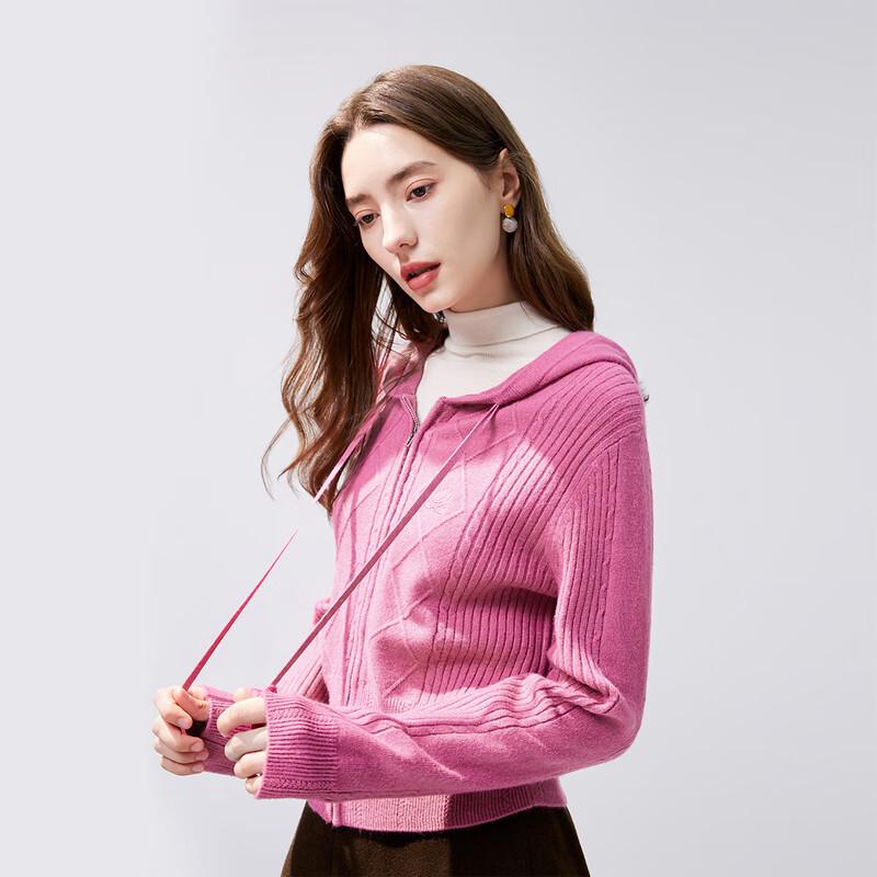 Qiusui Yiren Women's Hooded Knitted Cardigan