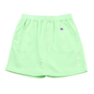 Shorts Kids Fleece Script Logo Shorts Girls Casual Light Green [Champion] CK-Z508