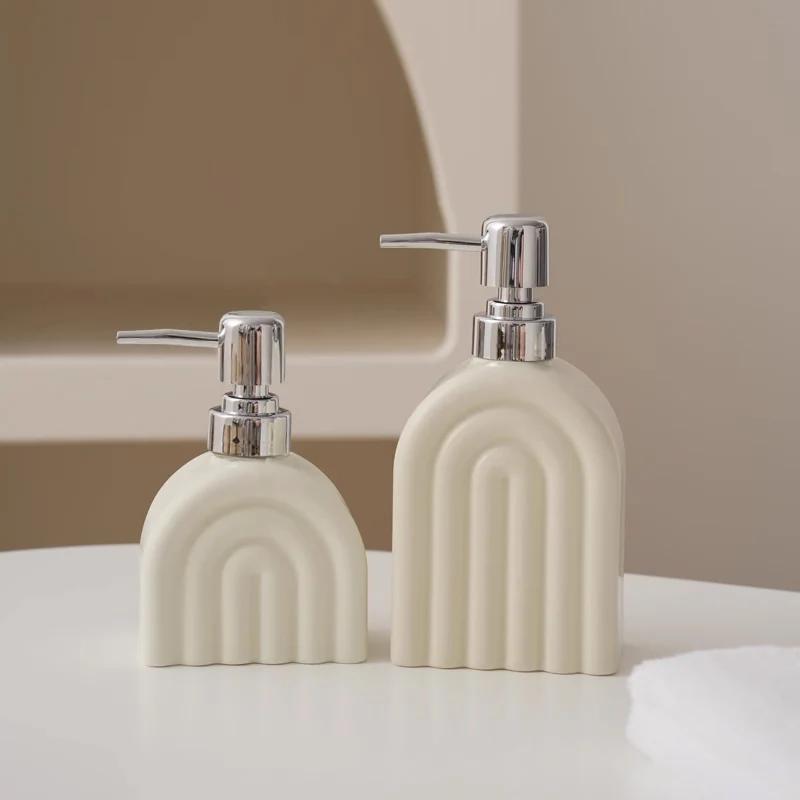 Ceramic Lotion Bottles Soap Dispenser Hand Soap Bottle Home Bathroom Accessories Dispensing Bottle Shower Gel Shampoo Bottles