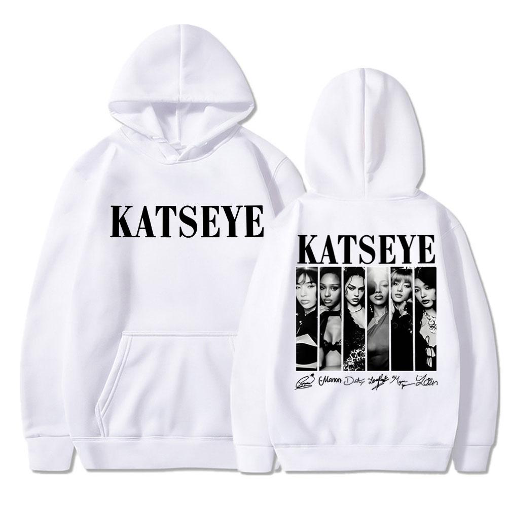 Limted Kpop Katseye Print Hoodies Vintage Trendy Men Women Y2k Hoody Sweatshirt Fleece Oversized Tracksuit Streetwear Fans Gifts